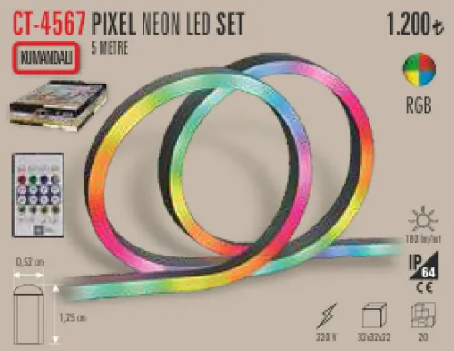 CATA PIXEL RGB NEON LED SET KUMANDALI